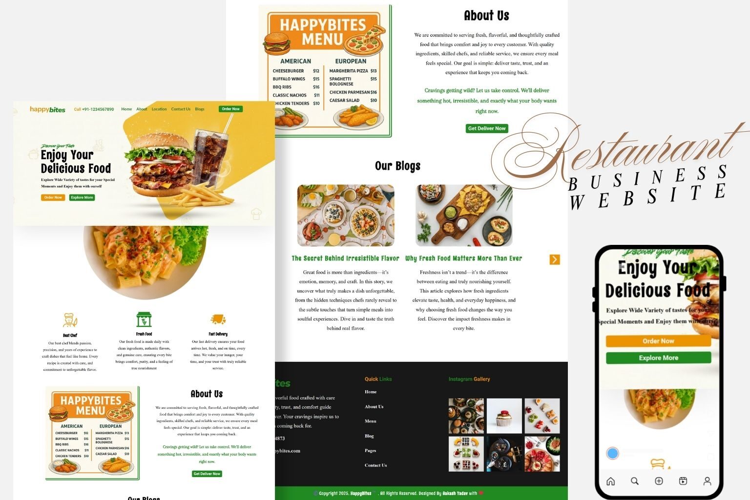 Restaurant Business Website