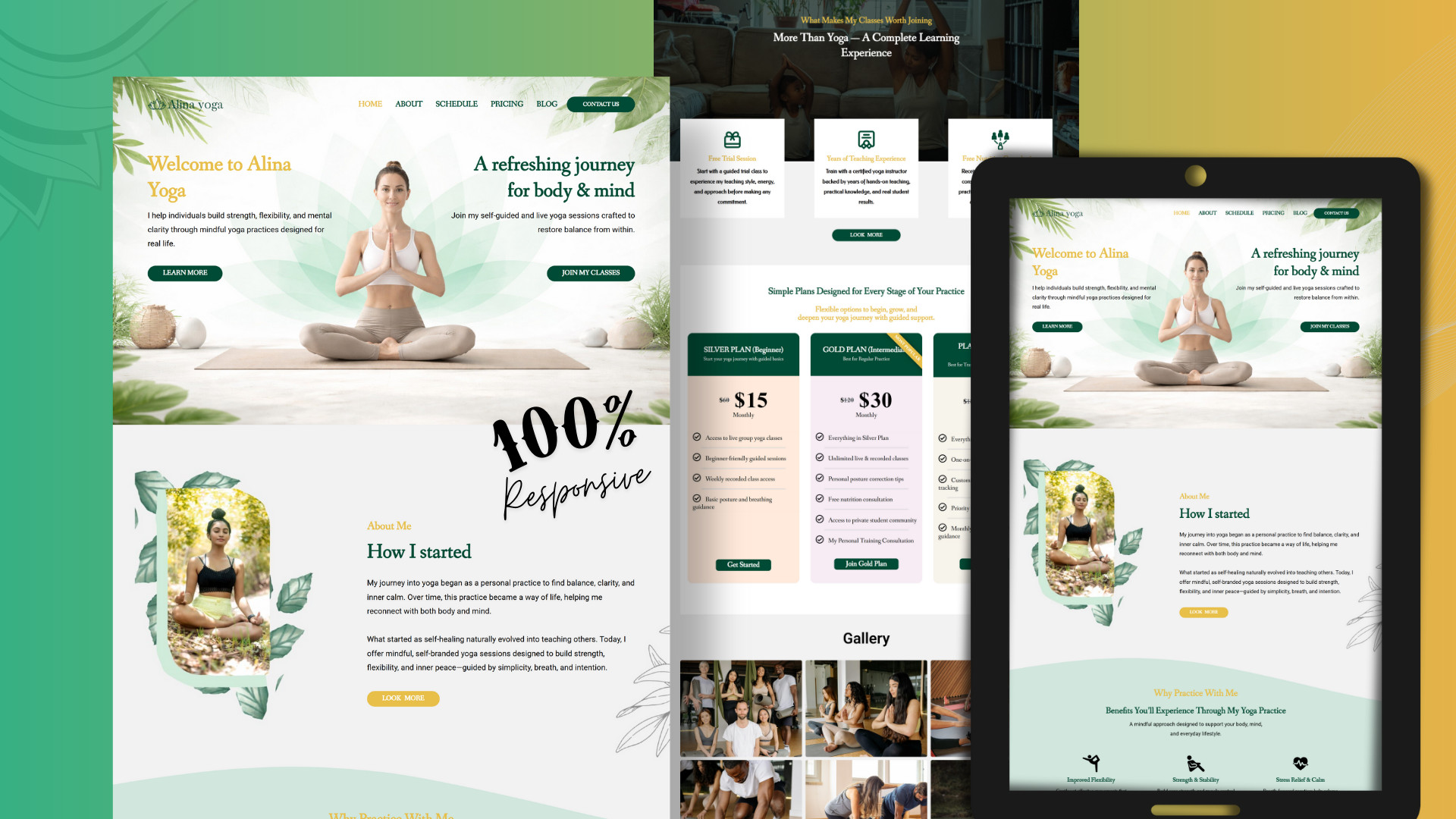 Yoga Trainer Portfolio Website